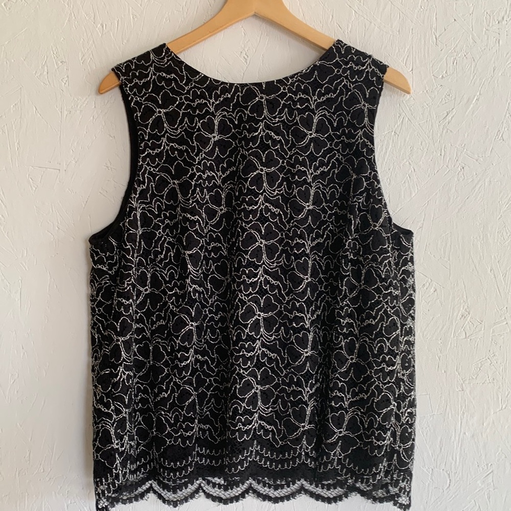 Elle black laced Tank Top Size 12